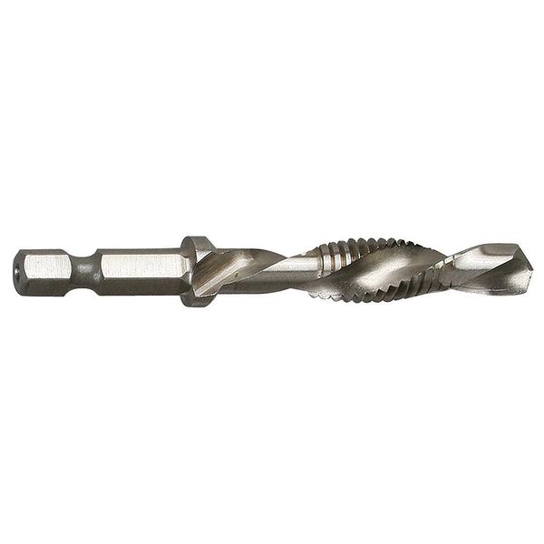 Drill/Tap/Countersink Bit, 3/8-16x3-1/4 L