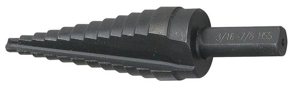 HSS Step Drill Bit 12 Sizes, 3/16-7/8
