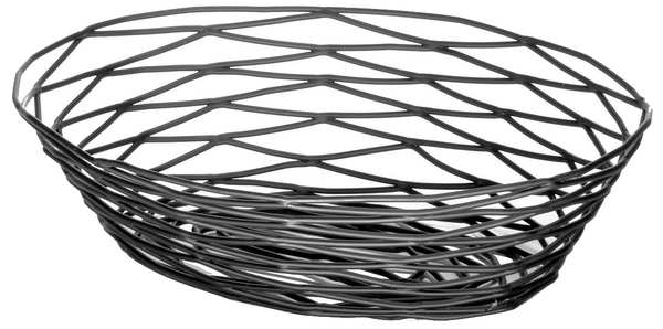 Artisian Basket, Oval, Black Metal, PK6