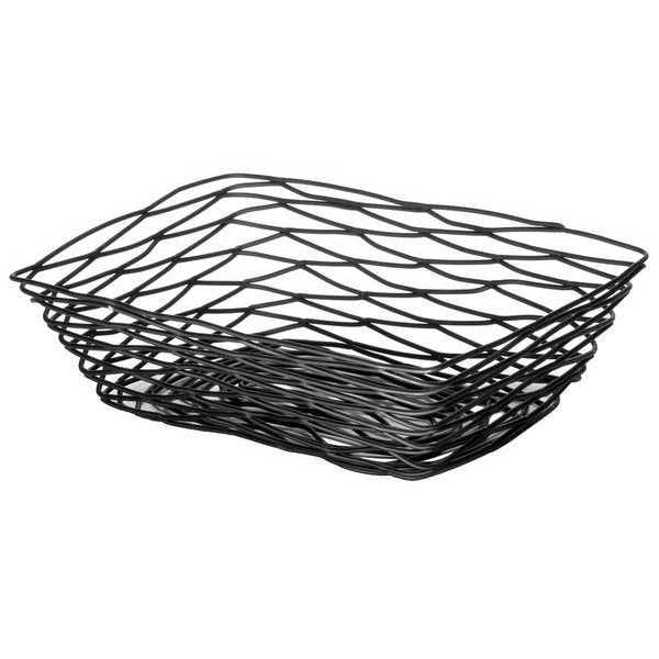 Artisian Basket, Rect, Black Metal, PK6