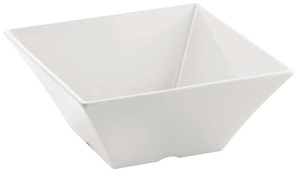 Square Bowl, 120 oz., Melamine White