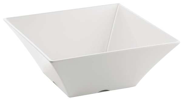 Square Bowl, 170 oz., Melamine White