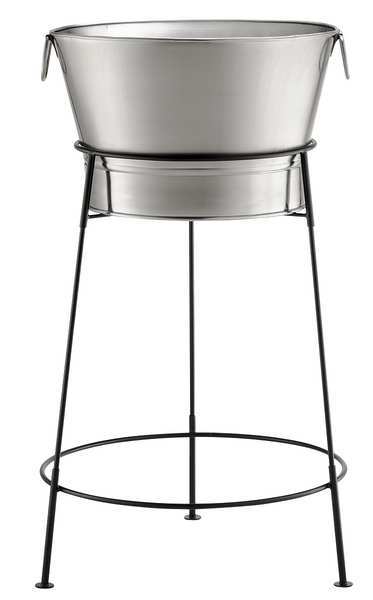 Beverage Tub with Stand, Stainless Steel