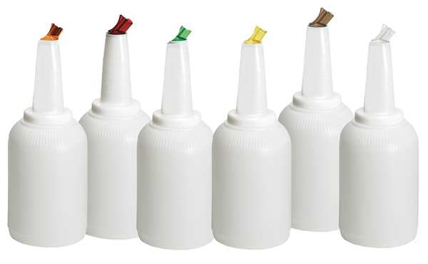 Six-Piece Pourer Set, Gallon Assorted Colors