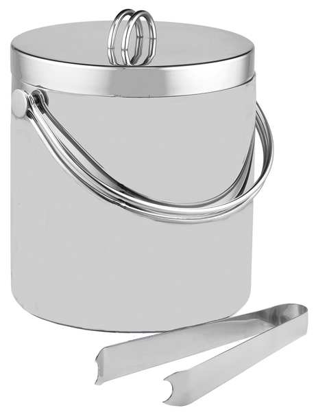 Double Wall Ice Bucket w Tongs