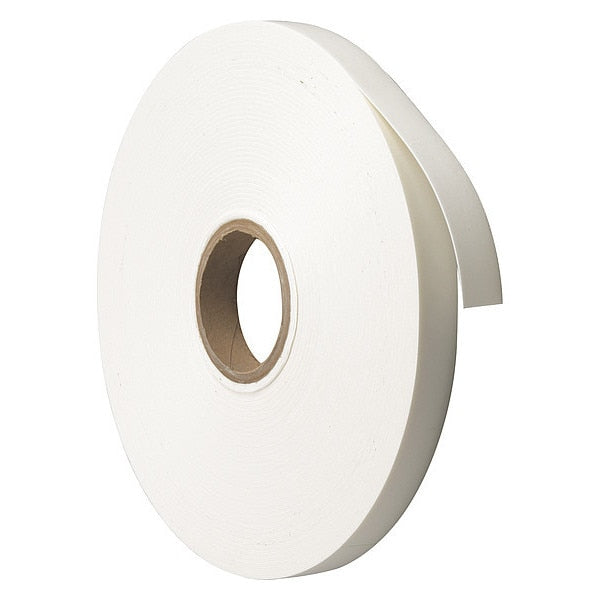 Double Sided Tape, B-156 Foam, 1 in, White