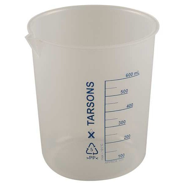 Beaker, 600mL, Polypropylene, PK4