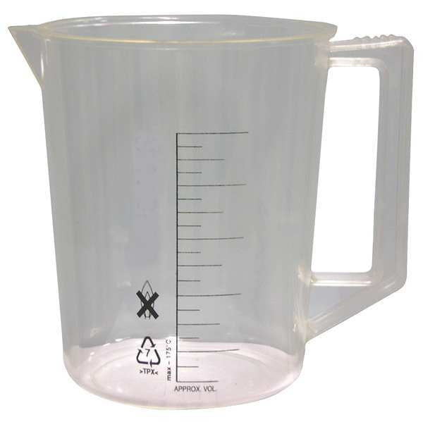 Beaker, Handle, 2000mL, 96 Oz, Polyethylene