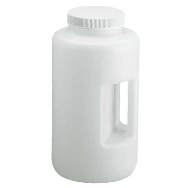Bottle w/Handle, 4000mL, 128 Oz, Wide Mouth