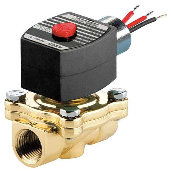 24V DC Stainless Steel Solenoid Valve, Normally Closed, 3/4 in Pipe Size