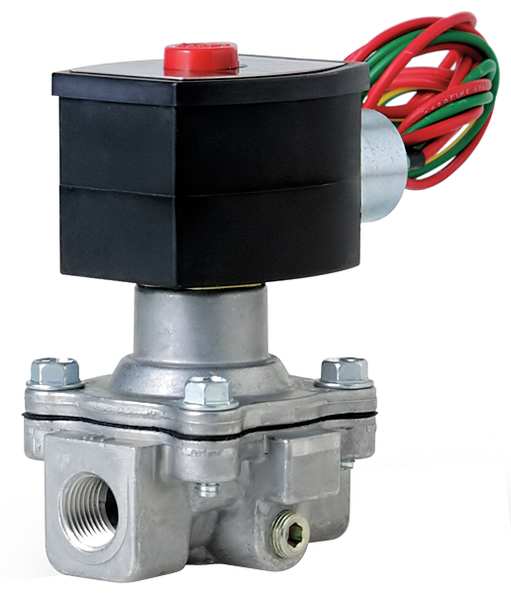 12V DC Aluminum Air and Fuel Gas Solenoid Valve, Normally Closed, 3/4 in Pipe Size
