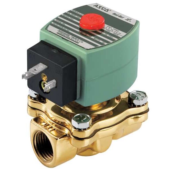 24V AC Aluminum Air and Fuel Gas Solenoid Valve, Normally Closed, 1/2 in Pipe Size