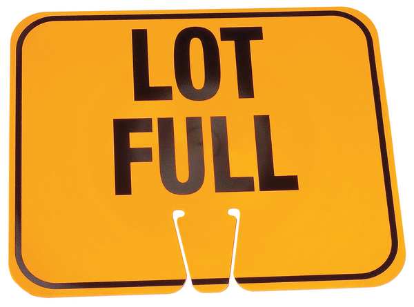 Traffic Cone Sign, 10 1/2 in H, 12 3/4 in W, 03-550-LF