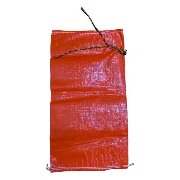 Sand Bag, Polypropylene, 26 in L, 14 in W, Orange