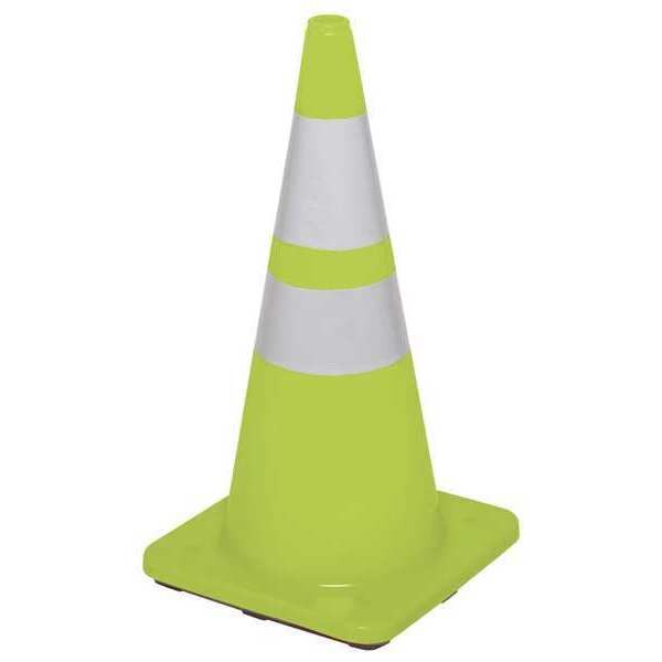 Traffic Cone, 36 In.Fluorescent Lime