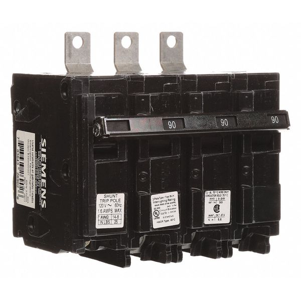 Miniature Circuit Breaker, 90 A, 120/240V AC, 3 Pole, Bolt On Mounting Style, BL Series