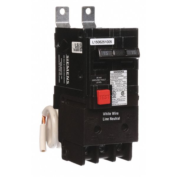 Miniature Circuit Breaker, 15 A, 120/240V AC, 2 Pole, Bolt On Mounting Style, BLE Series