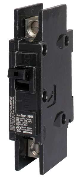 Miniature Circuit Breaker, 55 A, 120V AC, 1 Pole, Bolt On Mounting Style, BQ Series