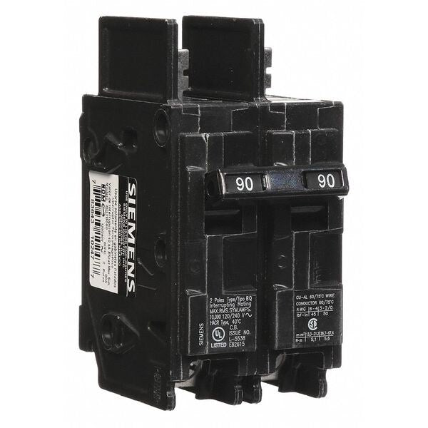 Miniature Circuit Breaker, 90 A, 120/240V AC, 2 Pole, Bolt On Mounting Style, BQ Series