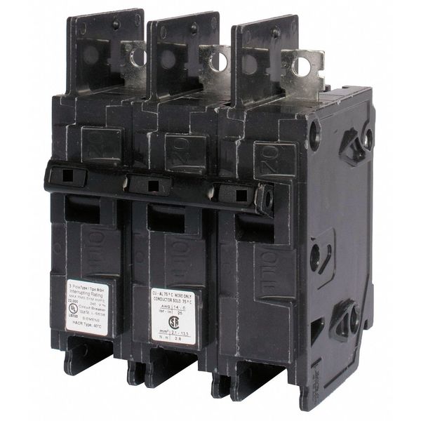 Miniature Circuit Breaker, 90 A, 240V AC, 3 Pole, Bolt On Mounting Style, BQH Series