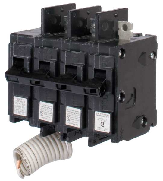 Miniature Circuit Breaker, 80 A, 240V AC, 3 Pole, Bolt On Mounting Style, BQH Series
