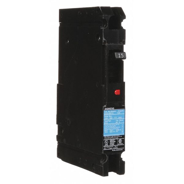 Molded Case Circuit Breaker, 15 A, 120V AC, 1 Pole, Lug In Panelboard Mounting Style, ED2 Series