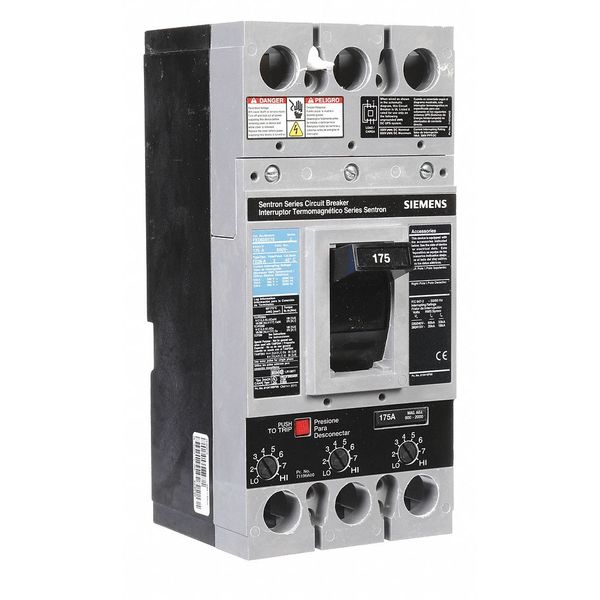 Molded Case Circuit Breaker, 175 A, 600V AC, 3 Pole, Free Standing Mounting Style, FXD6-A Series