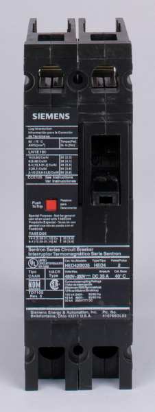 Molded Case Circuit Breaker, 45 A, 480V AC, 2 Pole, Lug In Panelboard Mounting Style, HED4 Series