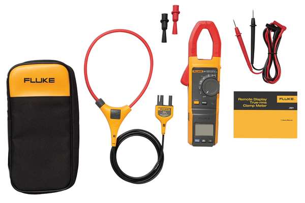 Clamp Meter, Backlit LCD, 999.9 A A, 1.4 in (36 mm) Jaw Capacity