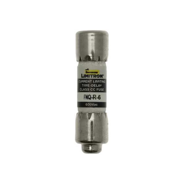 UL Class CC Fuse, Time Delay, 6A, FNQ-R Series, 600V AC, Not Rated, 1-1/2