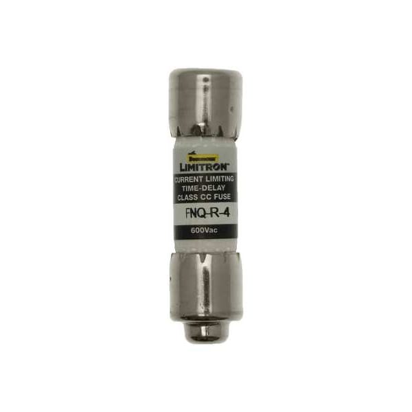 UL Class CC Fuse, Time Delay, 4A, FNQ-R Series, 600V AC, Not Rated, 1-1/2