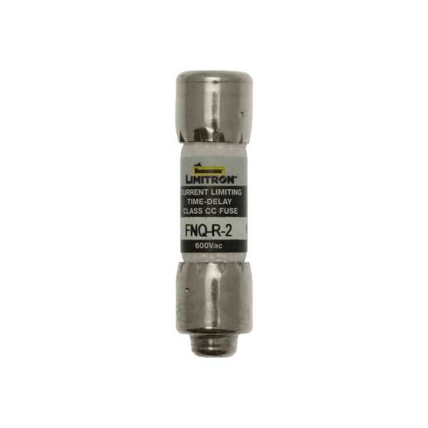 Time Delay UL Class CC Fuse, 2A, FNQ-R Series, 600V AC, Not Rated, 1 1/2 in L x 13/32 in dia