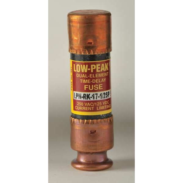 Fuse, Time Delay, 17-1/2A, LPN-RK-SP Series, 250V AC, 125V DC, 2