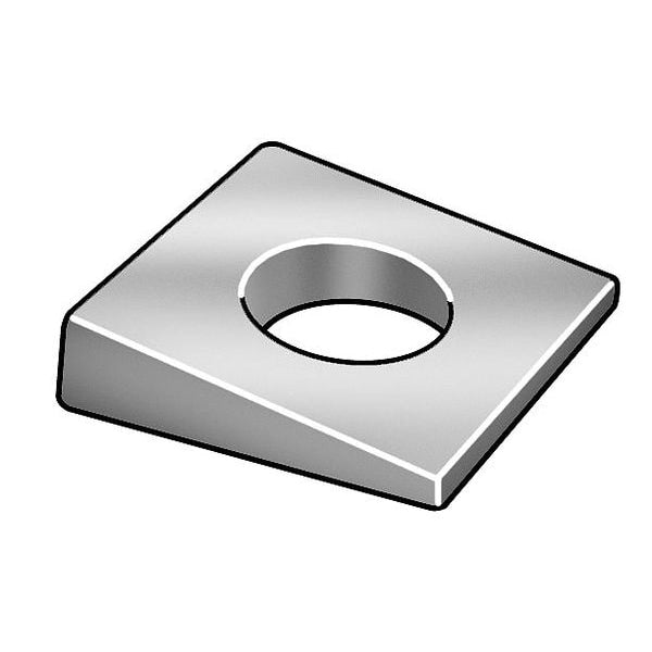 Beveled Washer, Fits Bolt Size M22 Steel, Zinc Finish, 5 PK