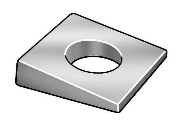 Beveled Washer, Fits Bolt Size 3/8 in Malleable Iron, Galvanized Finish, 600 PK