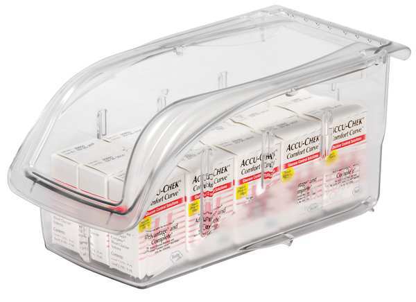 Hang & Stack Storage Bin, Clear, Plastic, 5 3/8 in L x 4 1/8 in W x 3 1/4 in H, 10 lb Load Capacity