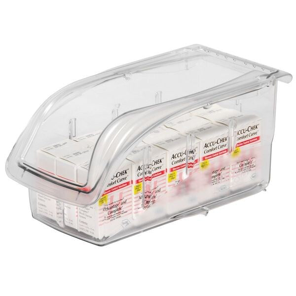 Plastic Insight Bin Lid, Clear, 10 1/2 in L, 5 3/8 in W, 3 1/4 in H