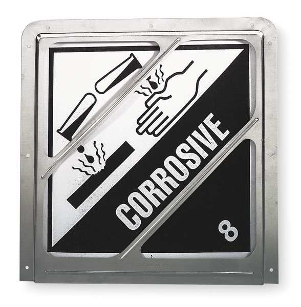 Back Plate Placard Holder, 10-4/5 In.H