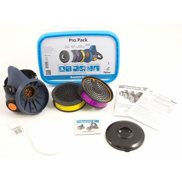 Sundstromâ¢ SR 100 Half Mask Respirator Kit, M/L