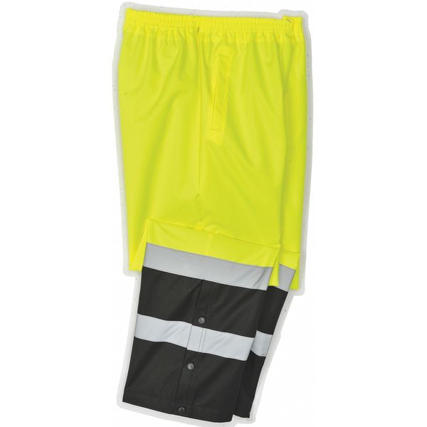 Hi-Vis Rain Pants, Black/Hi-Vis Yellow, L