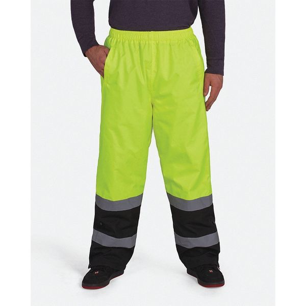 Hi-Vis Rain Pants, Black/Hi-Vis Yellow, 5XL
