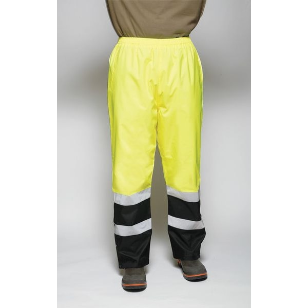 Hi-Vis Rain Pants, Black/Hi-Vis Yellow, XL