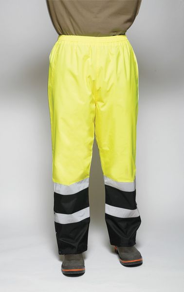 Hi-Vis Rain Pants, Black/Hi-Vis Yellow, 5XL