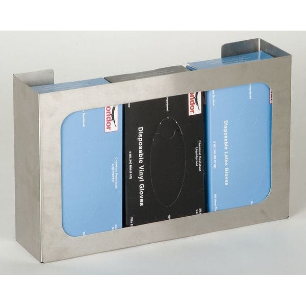Glove Dispenser, Stainless Steel, 3 Boxes