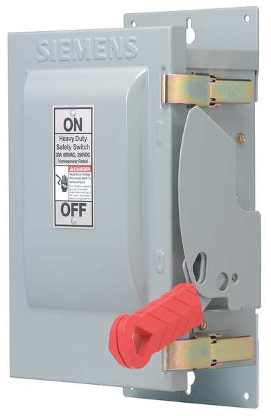 Fusible Safety Switch, Heavy Duty, 600V AC, 3PST, 30 A, NEMA 12