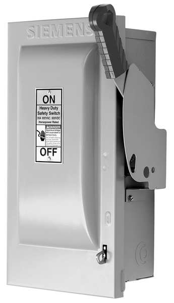Fusible Safety Switch, Heavy Duty, 600V AC, 3PST, 30 A, NEMA 1