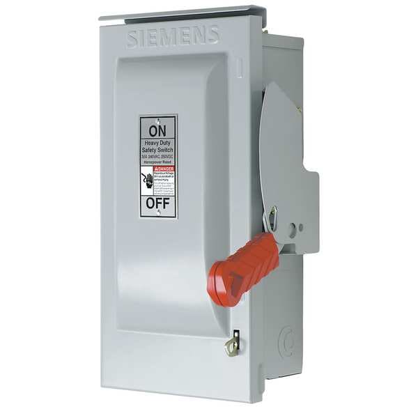 Fusible Safety Switch, Heavy Duty, 600V AC, 3PST, 30 A, NEMA 3R