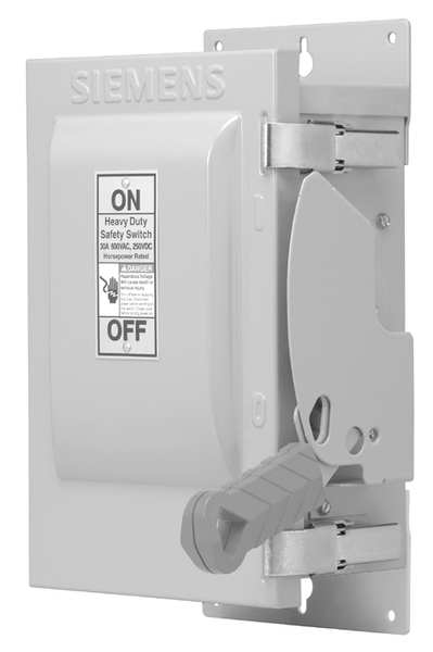 Nonfusible Safety Switch, Heavy Duty, 600V AC, 3PST, 30 A, NEMA 3R