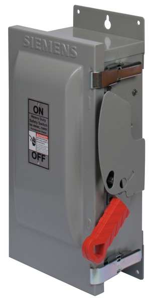 Fusible Safety Switch, Heavy Duty, 240V AC, 3PST, 30 A, NEMA 1
