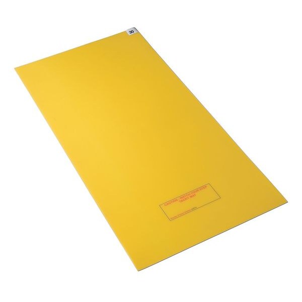 Tacky Mat, Yellow, 26 x 45 In, PK4
